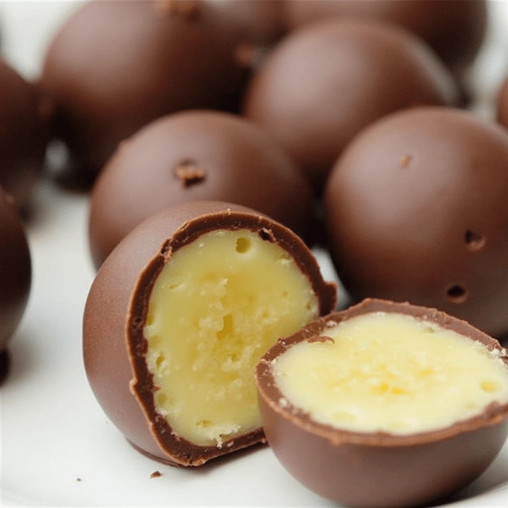 Delicious chocolate cheese truffles, perfect for a sweet treat.

