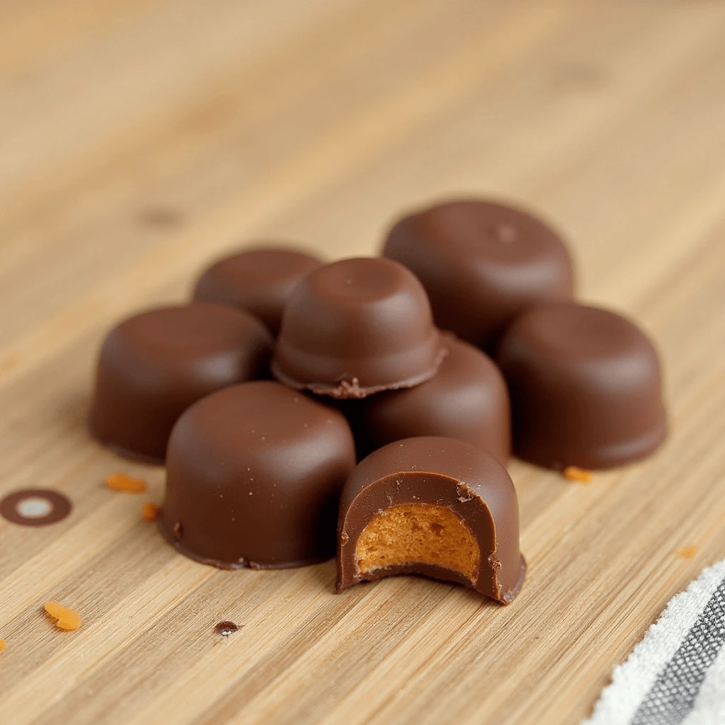 Classic soft and chewy chocolate caramel candies with a smooth, rich texture.